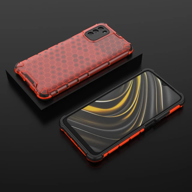 Чохол HRT Honeycomb для Xiaomi Poco M3 Red (9111201925694)