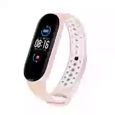Ремінець HRT Silicone Dots Band для Xiaomi Mi Band 5 Pink/White (9111201927841)