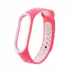 Ремінець HRT Silicone Dots Band для Xiaomi Mi Band 4/3 Pink/White (9111201927971)