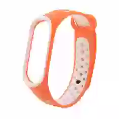 Ремінець HRT Silicone Dots Band для Xiaomi Mi Band 4/3 Orange/White (9111201927995)
