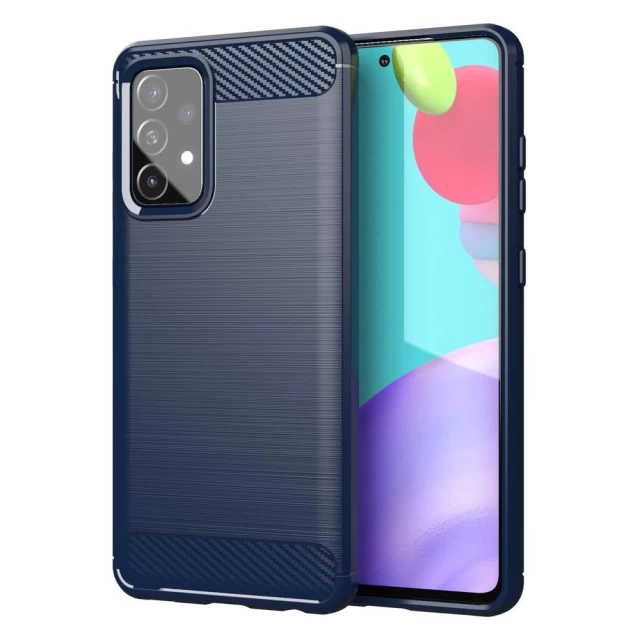 Чохол HRT Carbon Case для Samsung Galaxy A72 4G Blue (9111201929968)