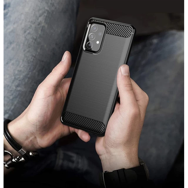 Чехол HRT Carbon Case для Samsung Galaxy A52s 5G/A52 5G/A52 4G Black (9111201929999)