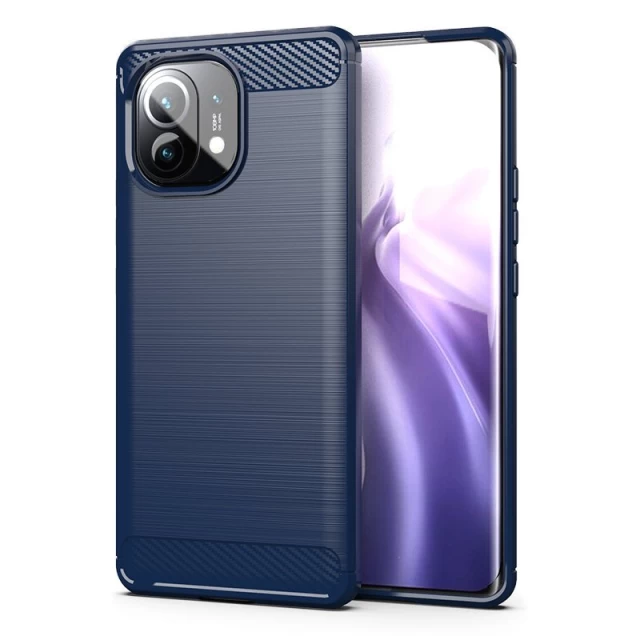 Чехол HRT Carbon для Xiaomi Mi 11 Blue (9111201930056)