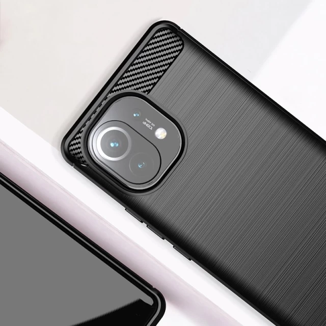 Чохол HRT Carbon для Xiaomi Mi 11 Black (9111201930063)