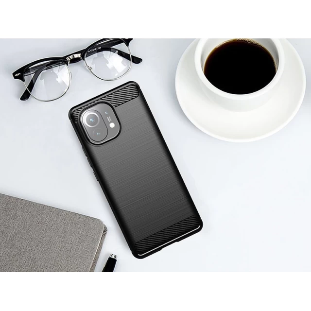 Чохол HRT Carbon для Xiaomi Mi 11 Black (9111201930063)