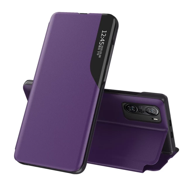 Чехол HRT Eco Leather View Case для Xiaomi Redmi K40 Pro Plus/K40 Pro/K40/Poco F3 Purple (9111201931077)