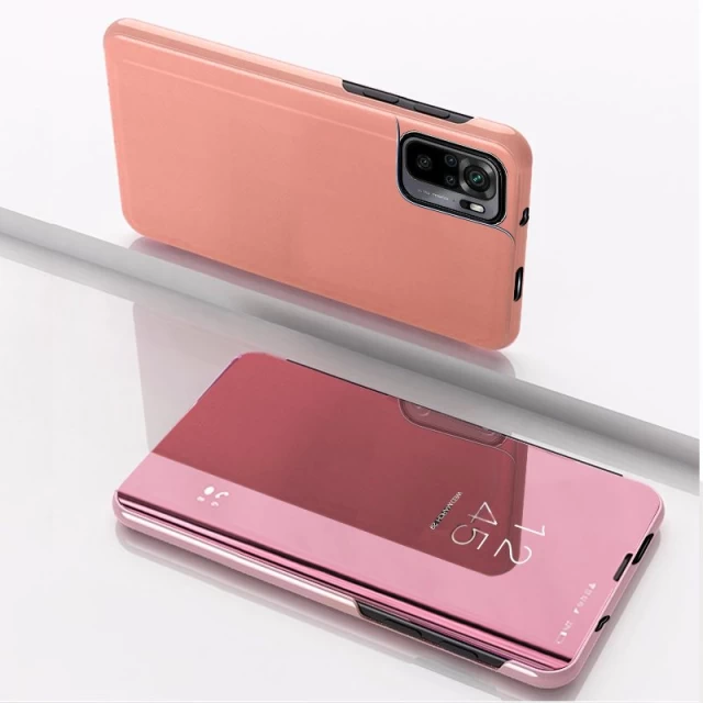 Чехол HRT Clear View для Xiaomi Redmi Note 10/10S Pink (9111201932043)