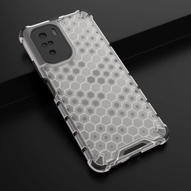 Чохол HRT Honeycomb для Xiaomi Redmi K40 Pro Plus/K40 Pro/K40/Poco F3 Transparent (9111201932135)