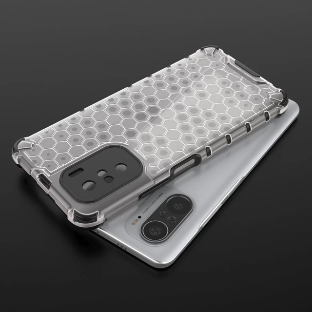 Чохол HRT Honeycomb для Xiaomi Redmi K40 Pro Plus/K40 Pro/K40/Poco F3 Transparent (9111201932135)