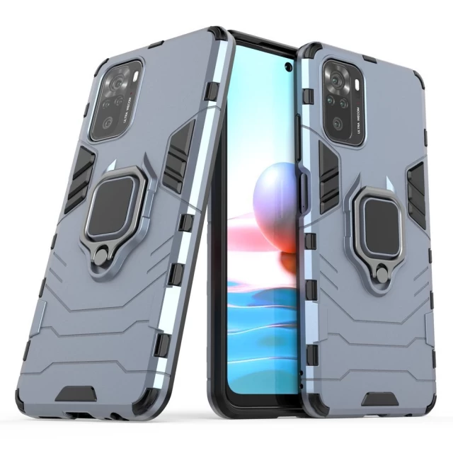 Чохол HRT Ring Armor для Xiaomi Redmi Note 10/10S Blue (9111201932296)