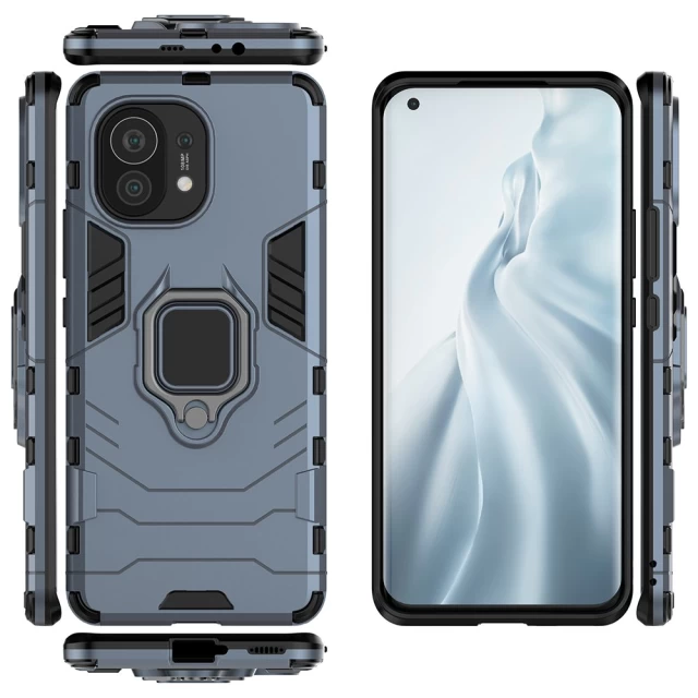 Чохол HRT Ring Armor для Xiaomi Mi 11 Blue (9111201932333)