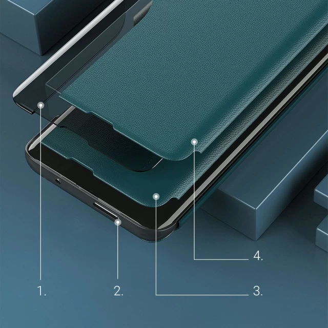 Чохол HRT Eco Leather View Case для Xiaomi Redmi Note 10/10S Green (9111201933019)