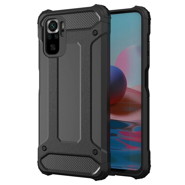 Чехол HRT Hybrid Armor для Xiaomi Redmi Note 10/10S Black (9111201933187)