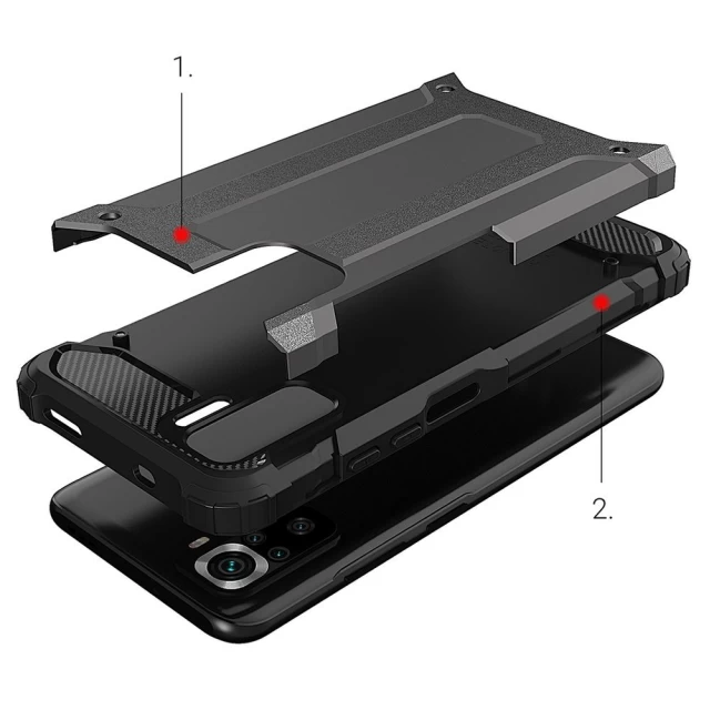 Чохол HRT Hybrid Armor для Xiaomi Redmi Note 10 Pro Black (9111201933231)