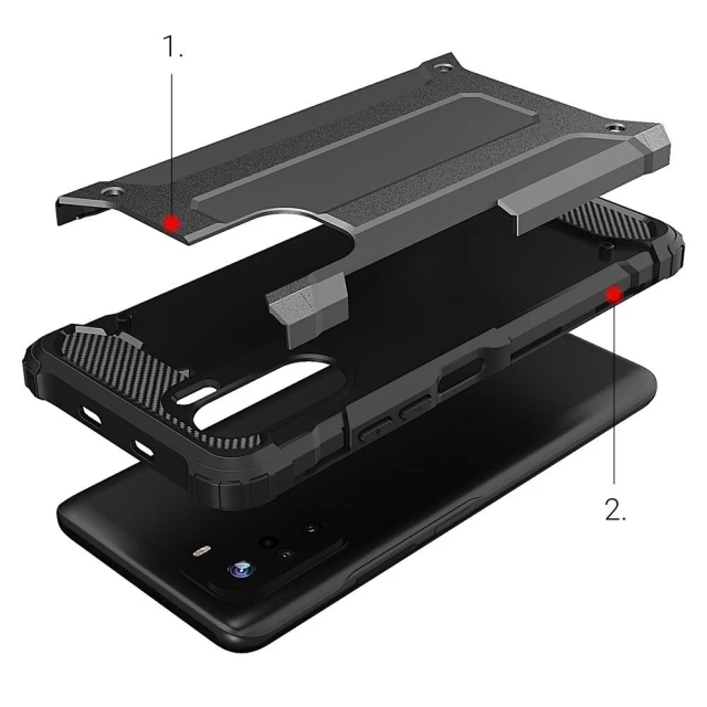 Чохол HRT Hybrid Armor для Xiaomi Redmi K40 Pro Plus/K40 Pro/K40/Poco F3 Black (9111201933279)