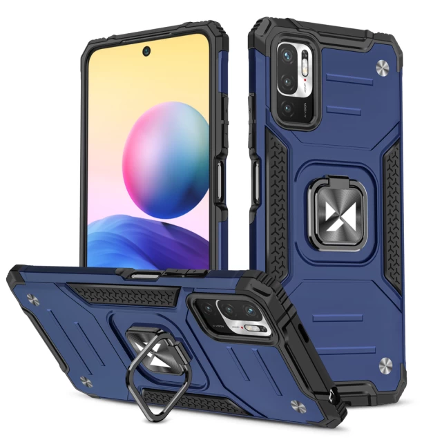 Чохол Wozinsky Ring Armor для Xiaomi Redmi Note 10 5G Blue (9111201935563)