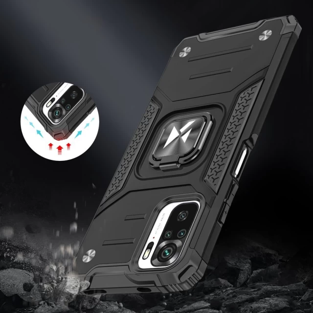 Чохол Wozinsky Ring Armor для Xiaomi Redmi Note 10/10S Black (9111201935648)