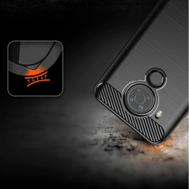 Чохол HRT Carbon Case для Nokia 5.4 Black (9111201937406)