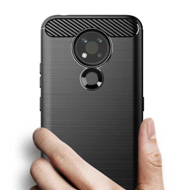 Чехол HRT Carbon Case для Nokia 3.4 Black (9111201937413)