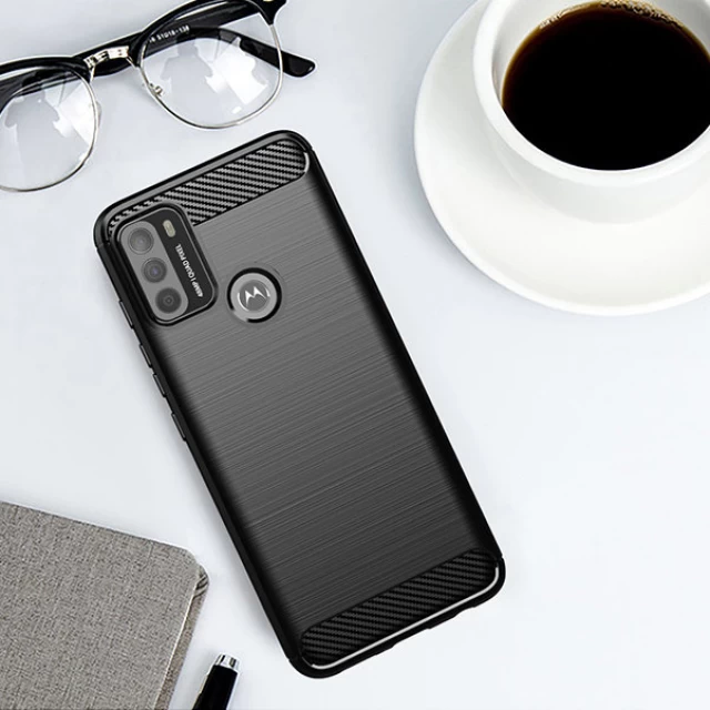 Чохол HRT Carbon Case для Motorola Moto G50 Black (9111201937475)