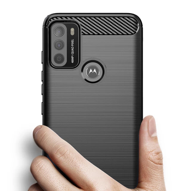 Чохол HRT Carbon Case для Motorola Moto G50 Black (9111201937475)