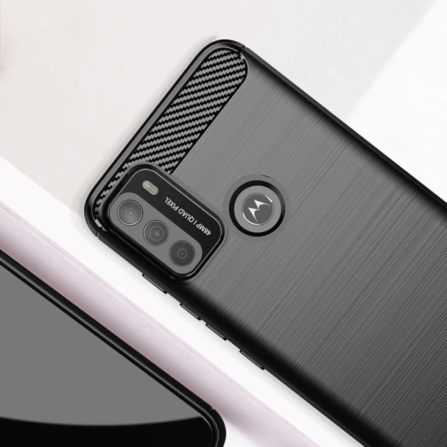 Чохол HRT Carbon Case для Motorola Moto G50 Black (9111201937475)