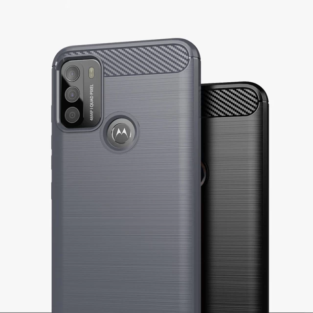 Чехол HRT Carbon Case для Motorola Moto G50 Black (9111201937475)