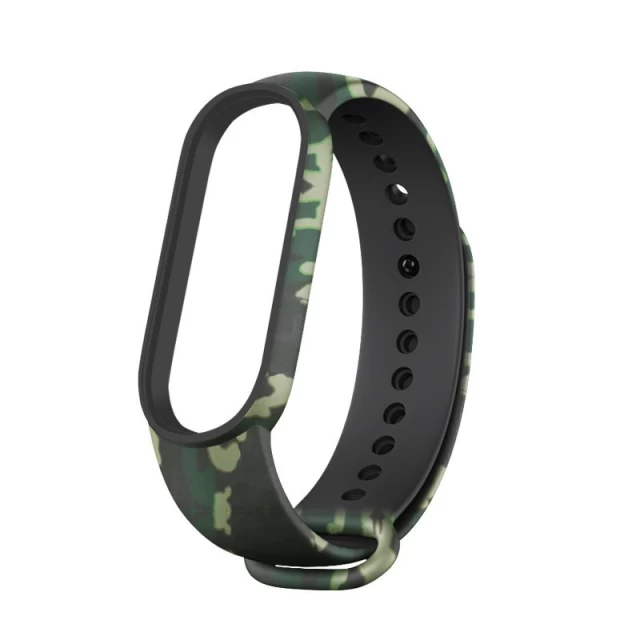 Ремінець HRT Silicone Band для Xiaomi Mi Band 6/5 Camo Green (9111201942431)