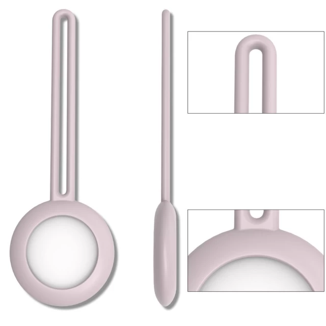 Чехол-брелок HRT Silicone Strap для AirTag Pink (9111201942783)