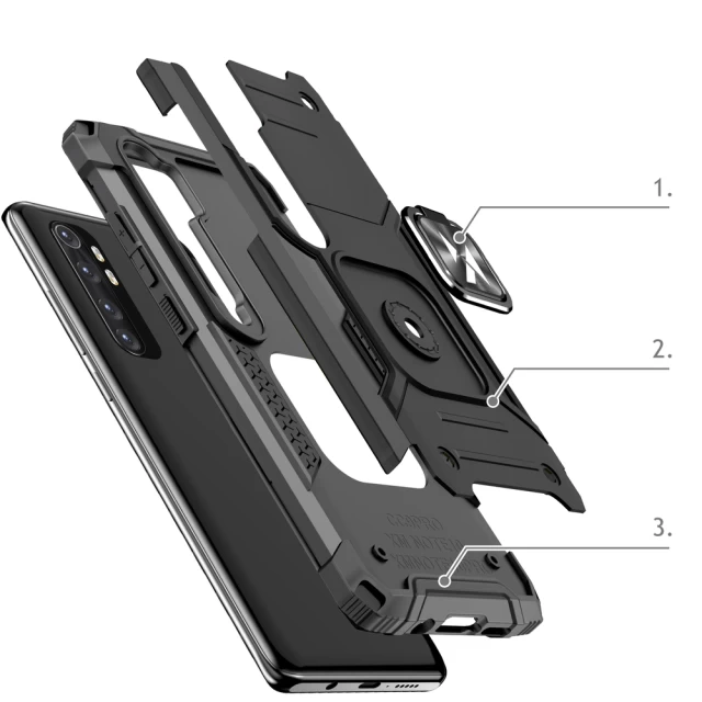 Чохол Wozinsky Ring Armor для Xiaomi Redmi Note 10 Pro Black (9111201944442)