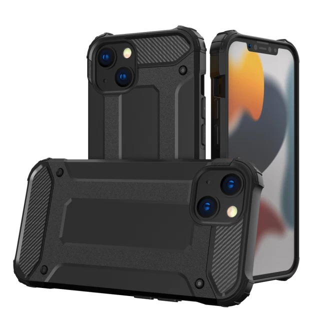 Чехол HRT Hybrid Armor для iPhone 13 Black (9145576212417)