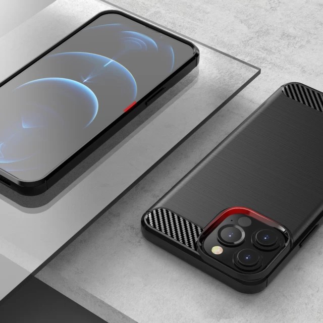 Чохол HRT Carbon Case для iPhone 13 Pro Black (9145576212516)