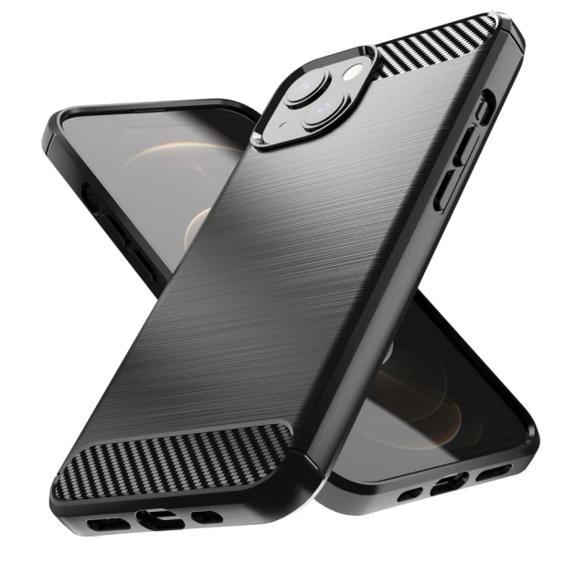 Чохол HRT Carbon Case для iPhone 13 Black (9145576212523)