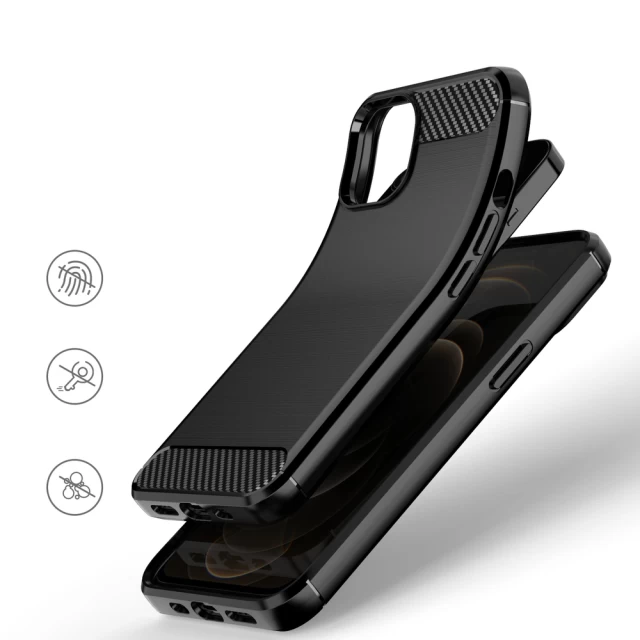 Чохол HRT Carbon Case для iPhone 13 Black (9145576212523)