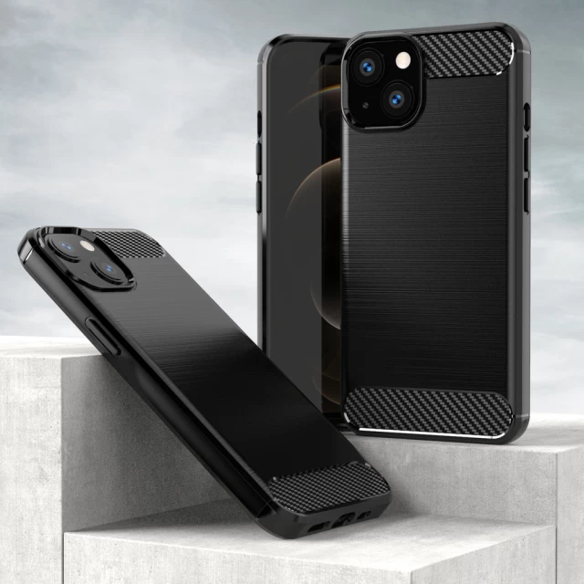 Чохол HRT Carbon Case для iPhone 13 Black (9145576212523)