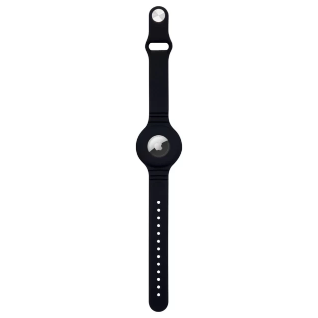 Чехол с ремешком HRT Silicone Wristband для AirTag Black (9145576212639)