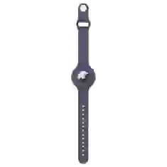 Чохол з ремінцем HRT Silicone Wristband для AirTag Blue (9145576212653)