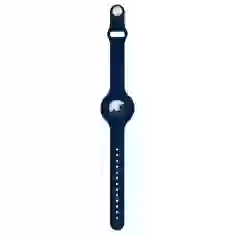 Чохол з ремінцем HRT Silicone Wristband для AirTag Dark Blue (9145576212684)
