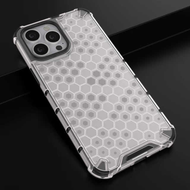 Чохол HRT Honeycomb для iPhone 13 Pro Max Transparent (9145576213278)