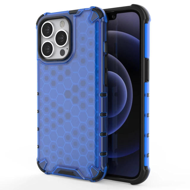 Чохол HRT Honeycomb для iPhone 13 Pro Blue (9145576213292)