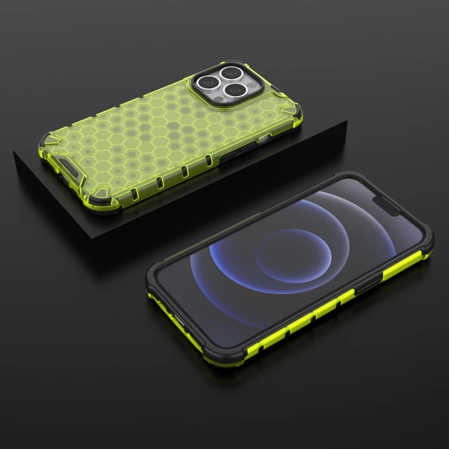 Чехол HRT Honeycomb для iPhone 13 Pro Green (9145576213308)
