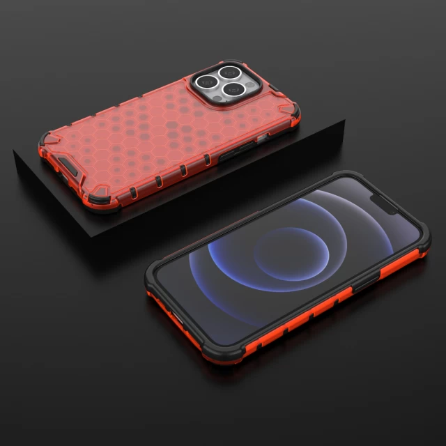 Чехол HRT Honeycomb для iPhone 13 Pro Red (9145576213315)