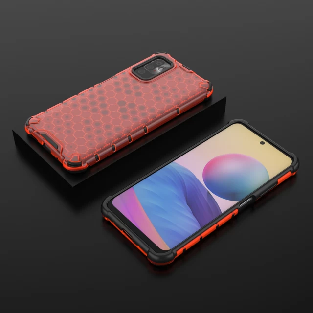 Чехол HRT Honeycomb для Xiaomi Redmi Note 10 5G/Poco M3 Pro Red (9145576213568)
