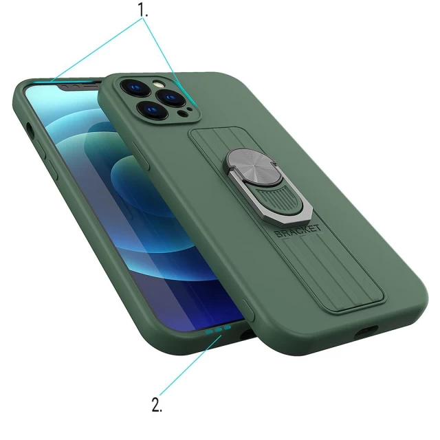 Чохол HRT Ring Case для Xiaomi Redmi Note 9 | 10X Dark Green (9145576215876)