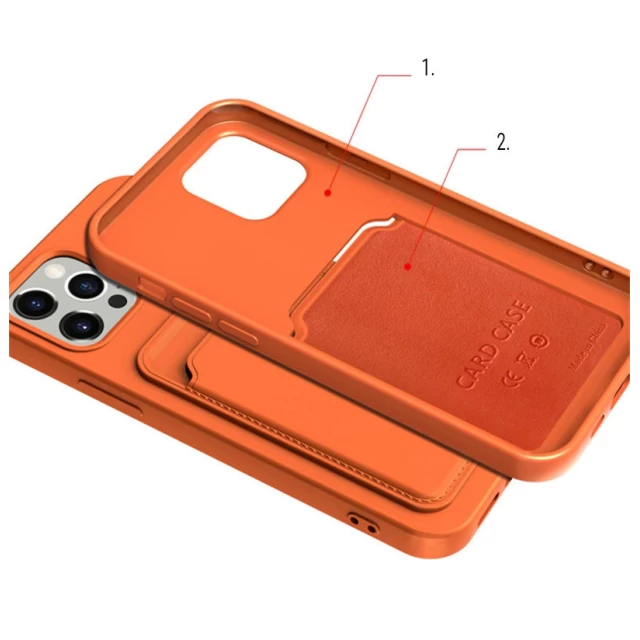 Чехол HRT Card Case для iPhone 12 Pro Max Orange (9145576228173)