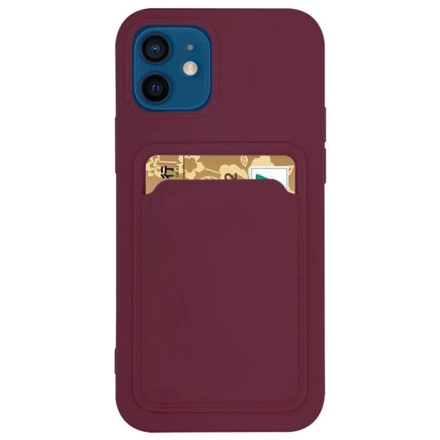Чохол HRT Card Case для iPhone 13 Pro Max Burgundy (9145576228548)