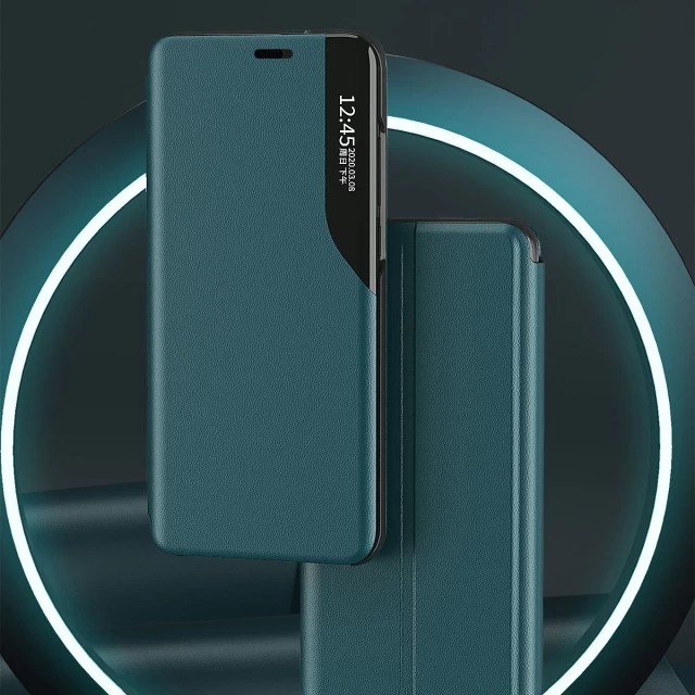 Чехол HRT Eco Leather View Case для iPhone 13 Pro Max Blue (9145576231067)