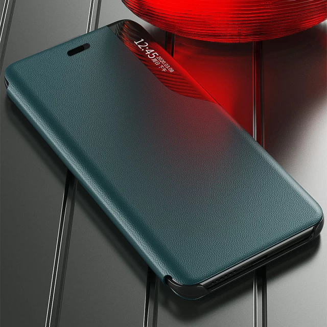 Чехол HRT Eco Leather View Case для iPhone 13 Pro Max Blue (9145576231067)