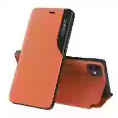 Чехол HRT Eco Leather View Case для iPhone 13 Pro Max Orange (9145576231081)