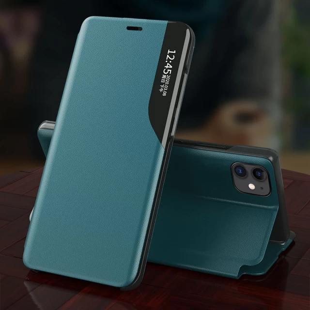 Чехол HRT Eco Leather View Case для iPhone 13 Pro Max Orange (9145576231081)